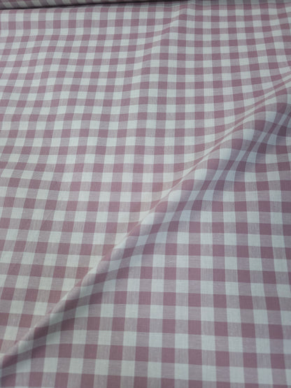 Mauve Gingham 100% Cotton 114"