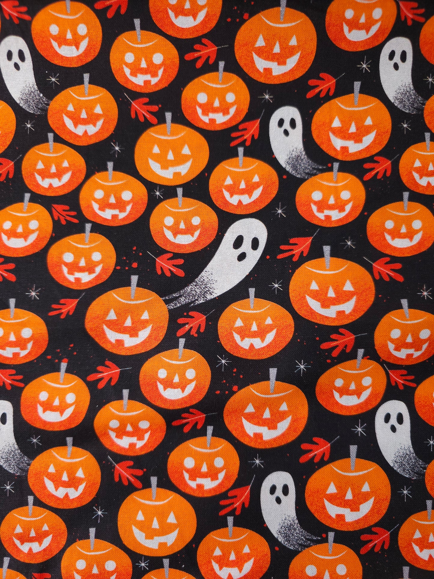 Orange Pumpkin Ghost 100% Cotton - Joann