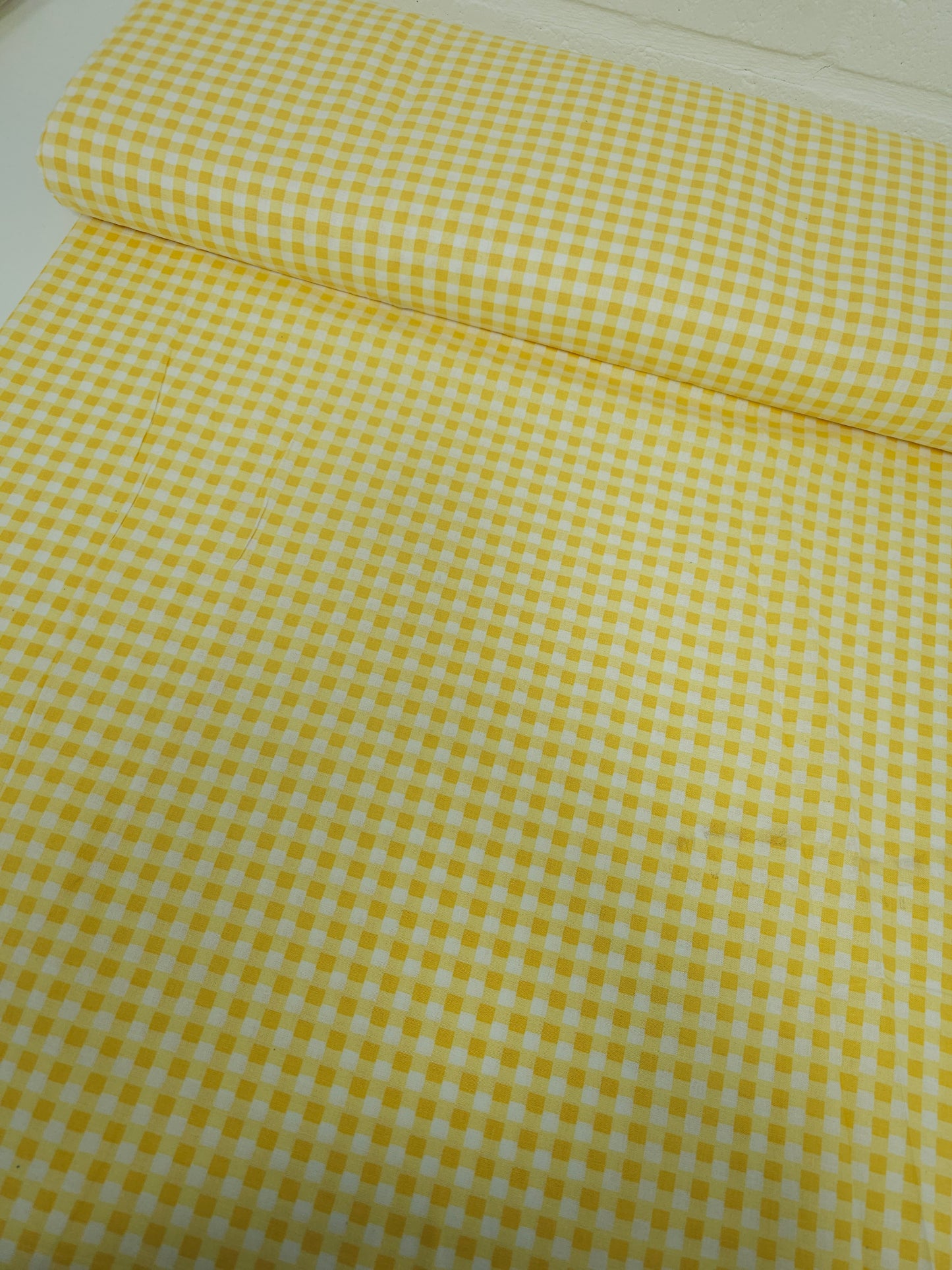 Sunshine Yellow Gingham 100% Cotton