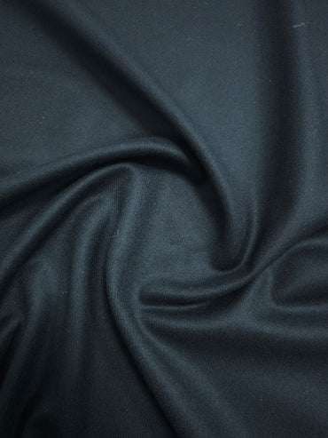 Black Twill Cashmere Wool