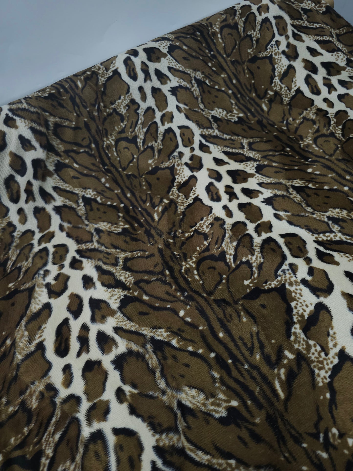 Brown Animal Print Lightweight Velvet