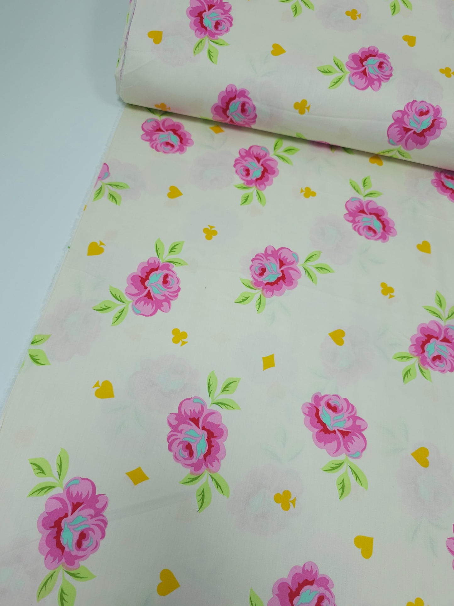 Cream Big Buds Wonder Floral Cotton Sateen 108" - Tula Pink