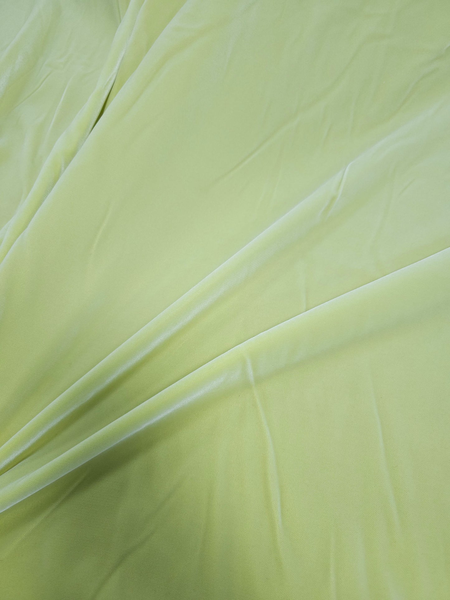 Pale Lime Viscose Velvet