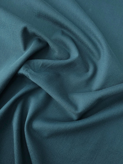 Deep Teal Brushed Cotton Twill