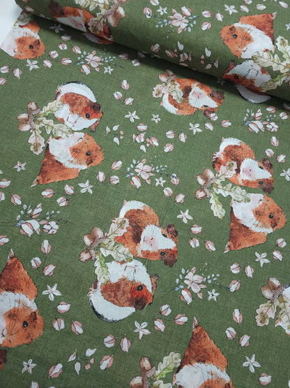 Khaki Autumn Guinea Pig 100% Cotton 102"