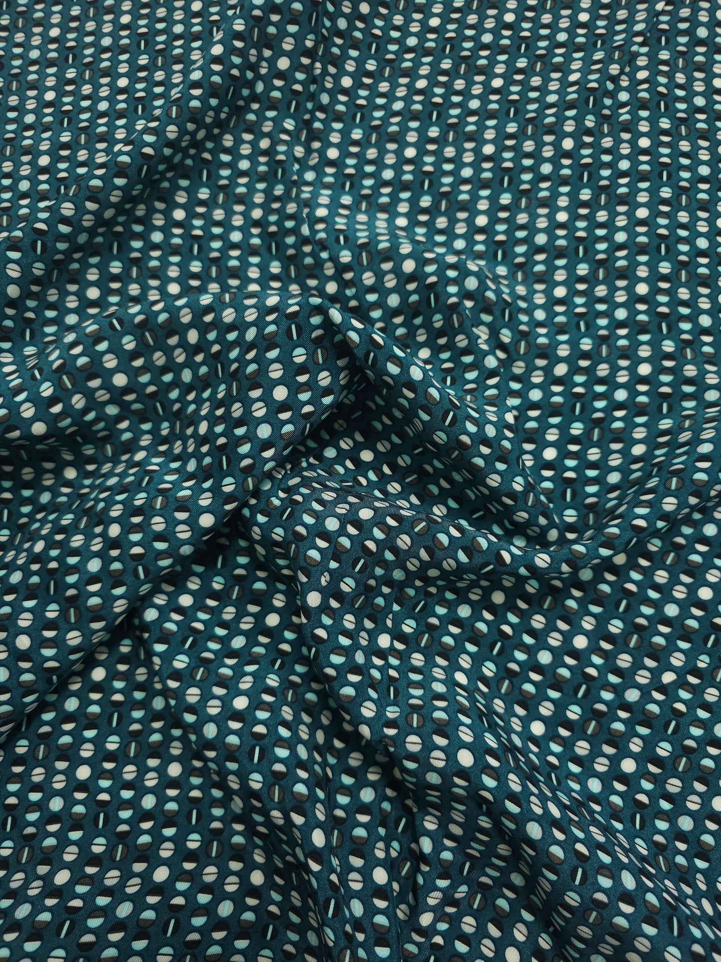 Teal Mini Abstract Circle Poly