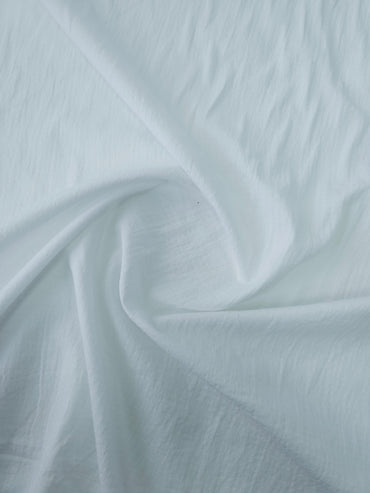 White Lightweight Crinkle Cotton