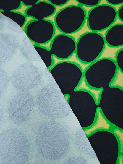 Alien Green Abstract Circle Loopback Jersey