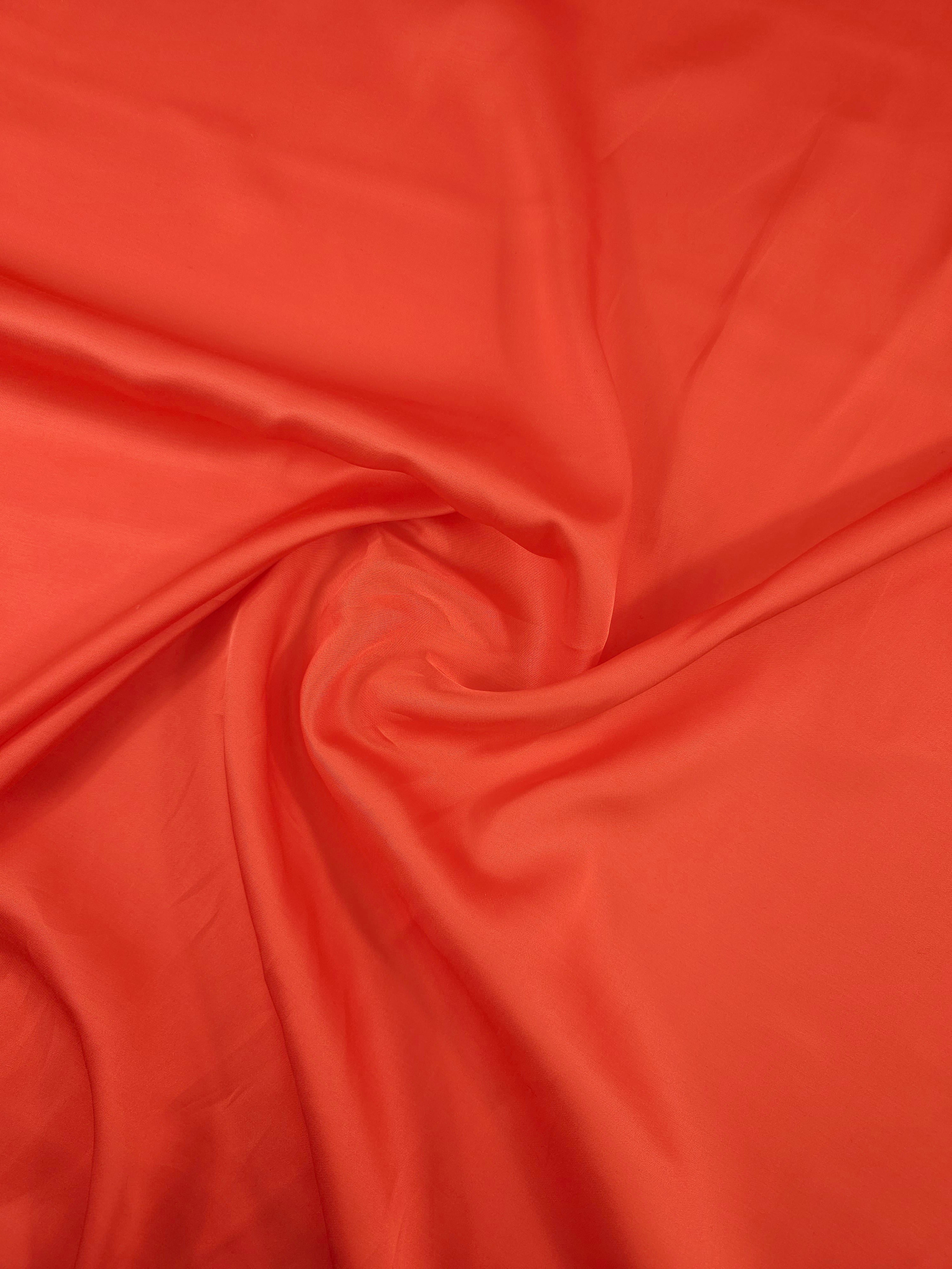 Deep Orange Viscose Satin