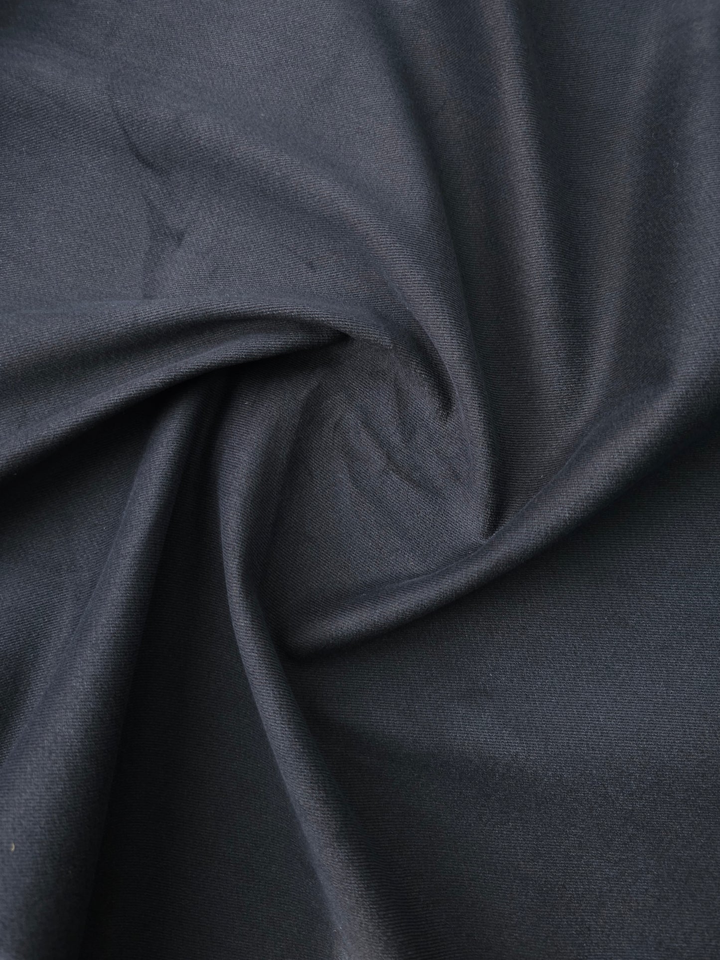 Black Brushed Cotton Twill