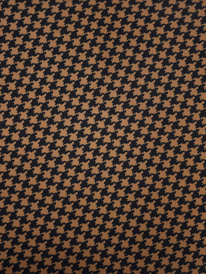 Caramel Clay Dogtooth Cotton Twill