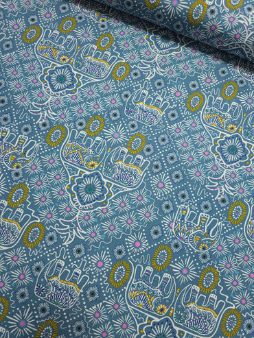 Abstract Indie Elephant 100% Cotton 112"