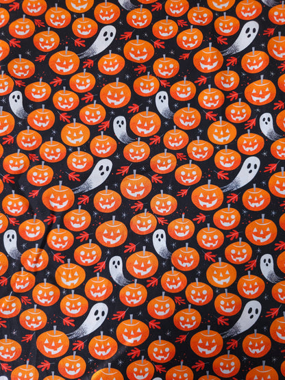 Orange Pumpkin Ghost 100% Cotton - Joann