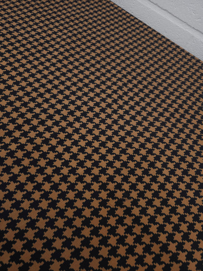 Caramel Clay Dogtooth Cotton Twill