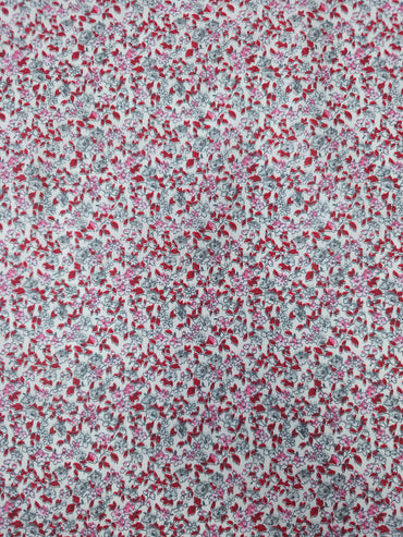 Pink/Red Blossom Floral Calico Cotton