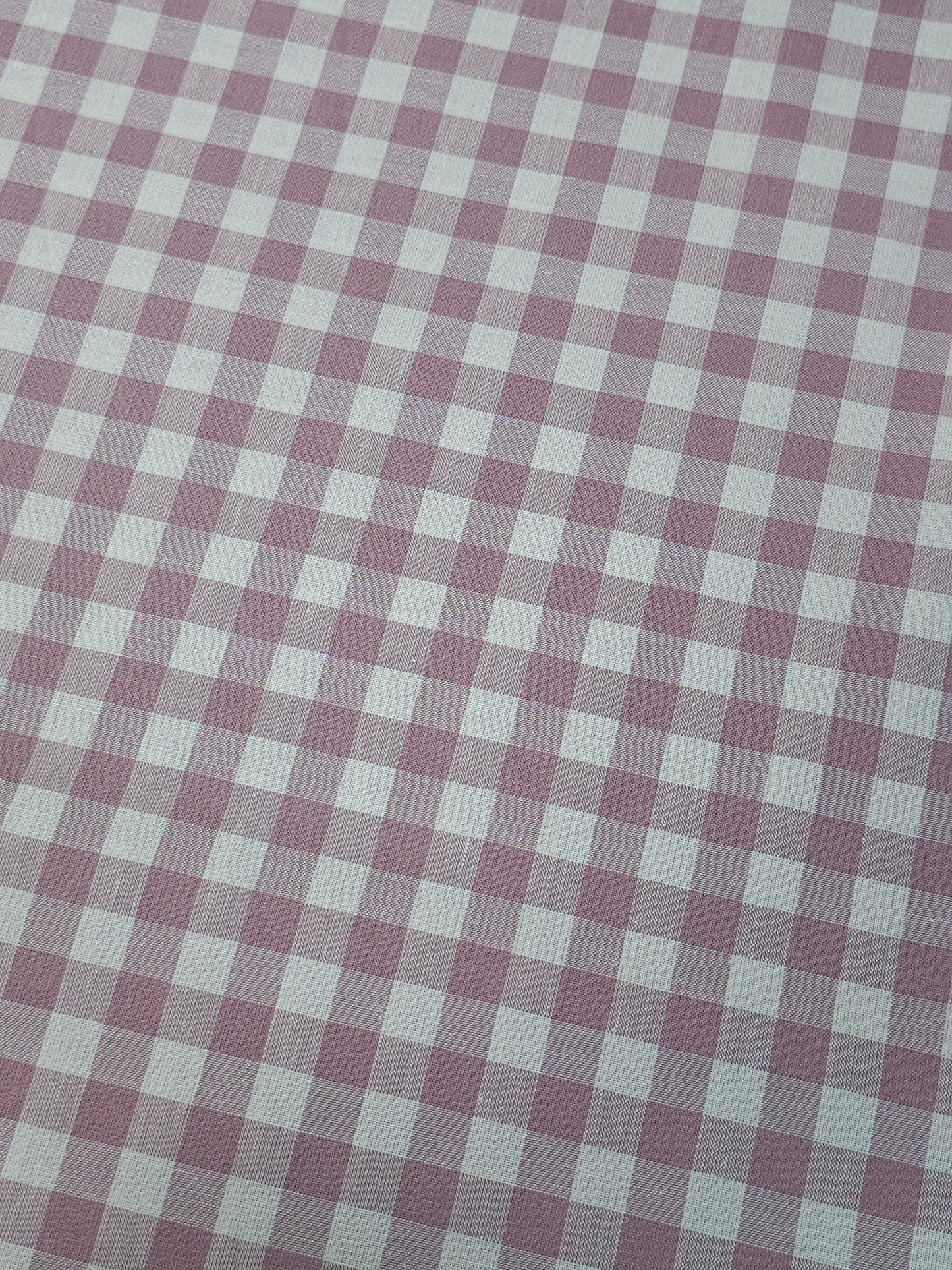 Mauve Gingham 100% Cotton 114"