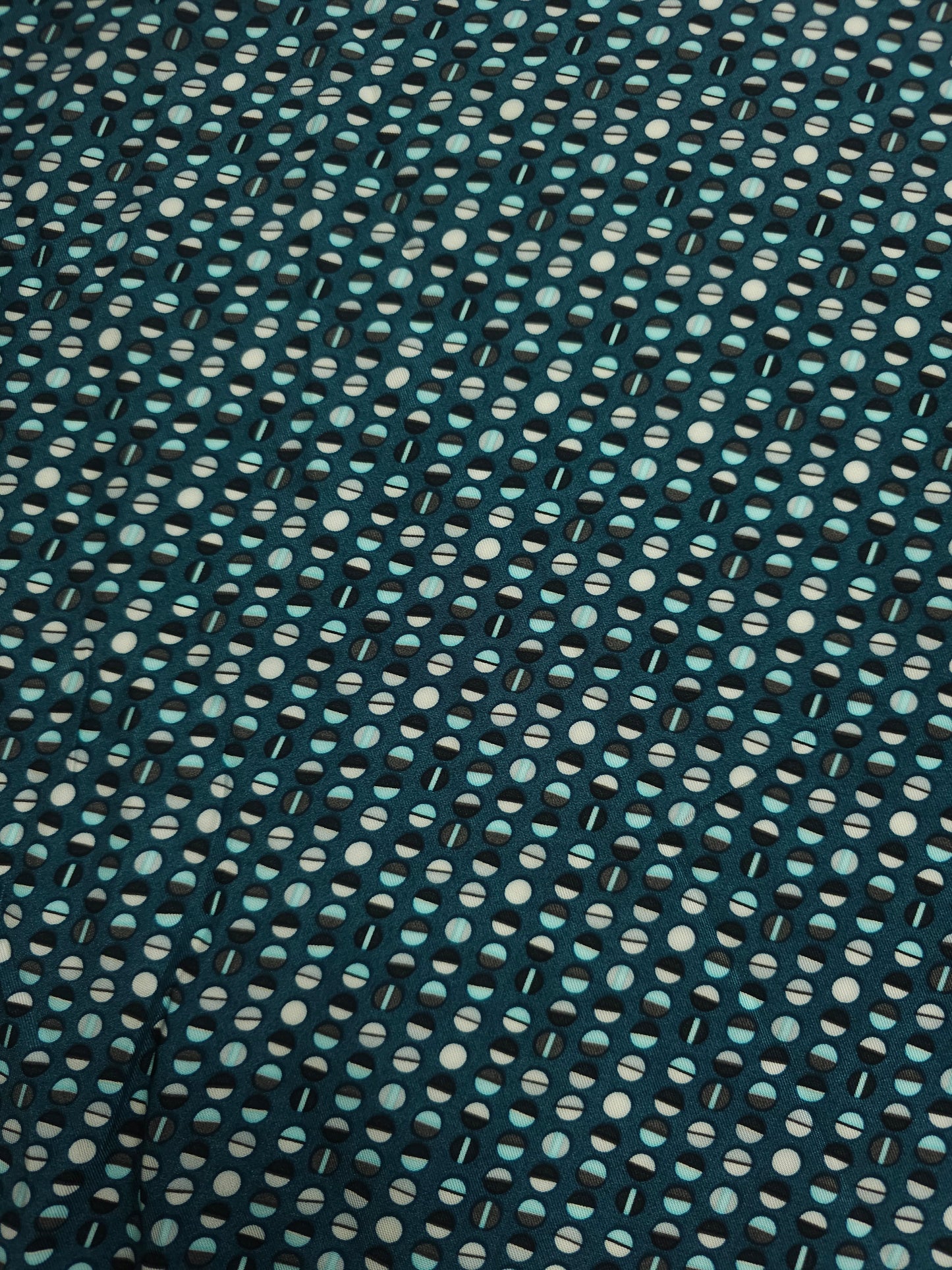 Teal Mini Abstract Circle Poly