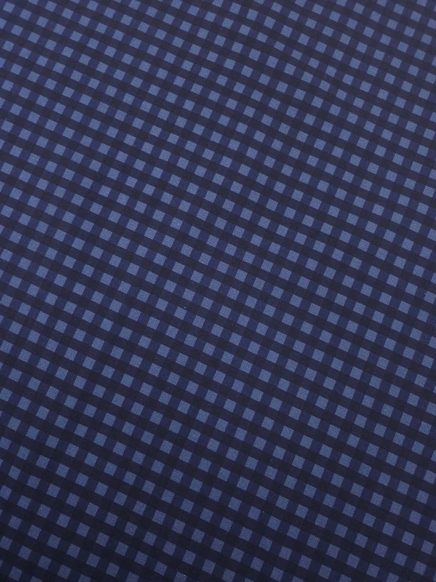 Navy Check Brushed Cotton Twill *DEFECT*