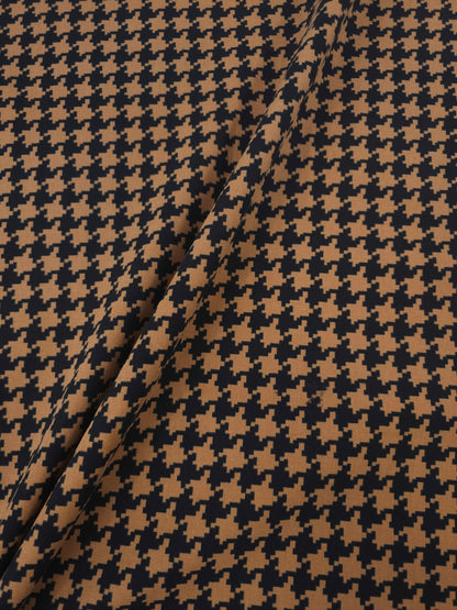 Caramel Clay Dogtooth Cotton Twill