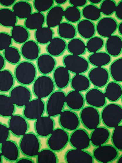 Alien Green Abstract Circle Loopback Jersey