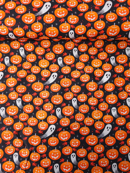 Orange Pumpkin Ghost 100% Cotton - Joann