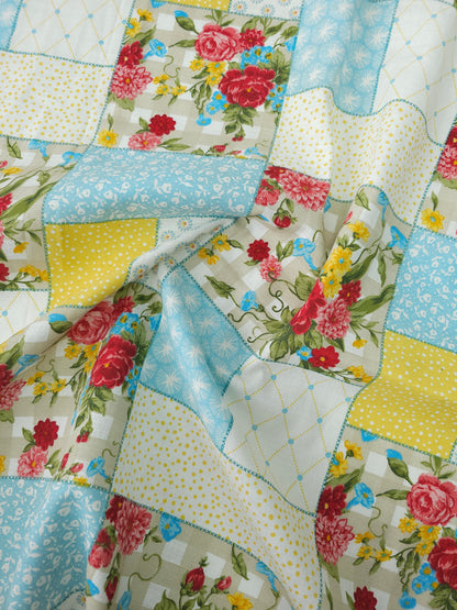 Floral Patchwork Lightweight Cotton Canvas