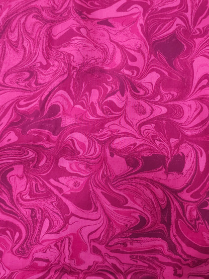 Hot Pink Marble 100% Cotton