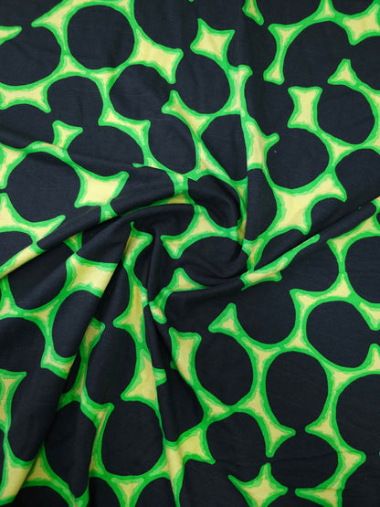 Alien Green Abstract Circle Loopback Jersey