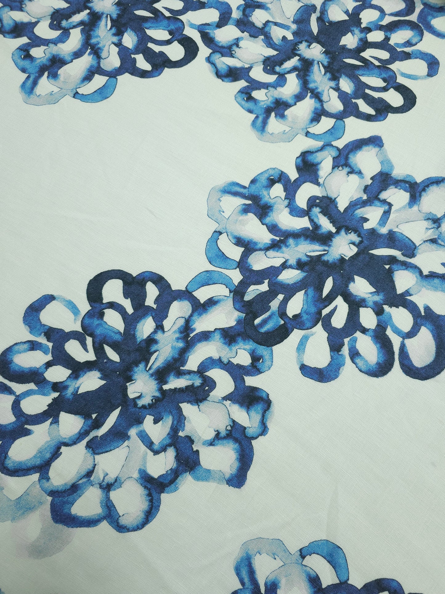 *PRE-ORDER* Blue Watercolour Hydrangea Floral Linen