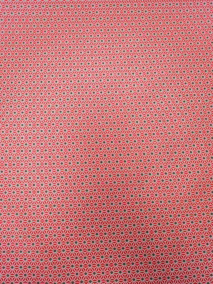 Red Geometric Star Calico Cotton