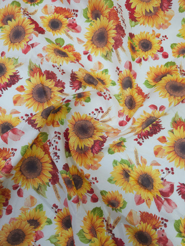 Vintage Sunflower 100% Cotton