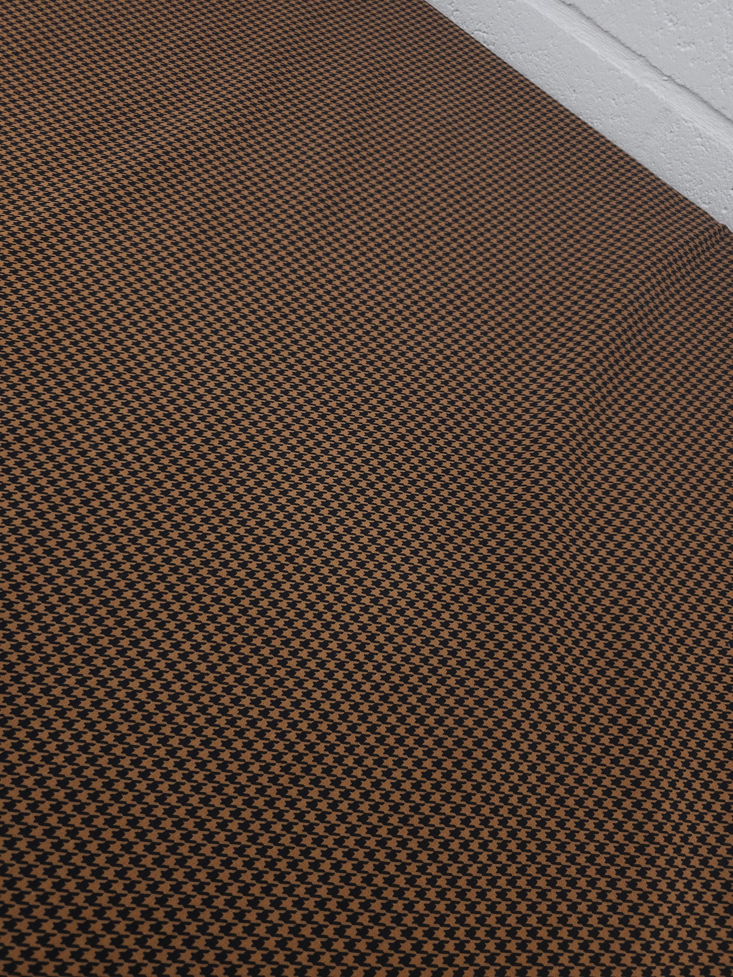 Caramel Clay Mini Dogtooth Cotton Twill