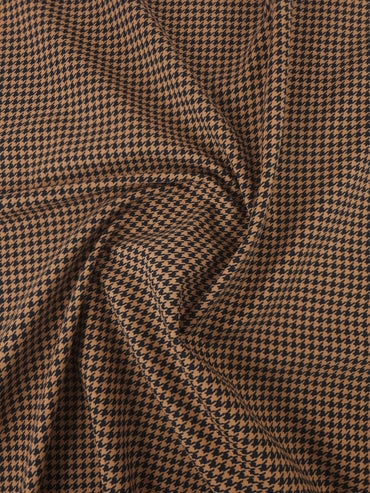 Caramel Clay Mini Dogtooth Cotton Twill