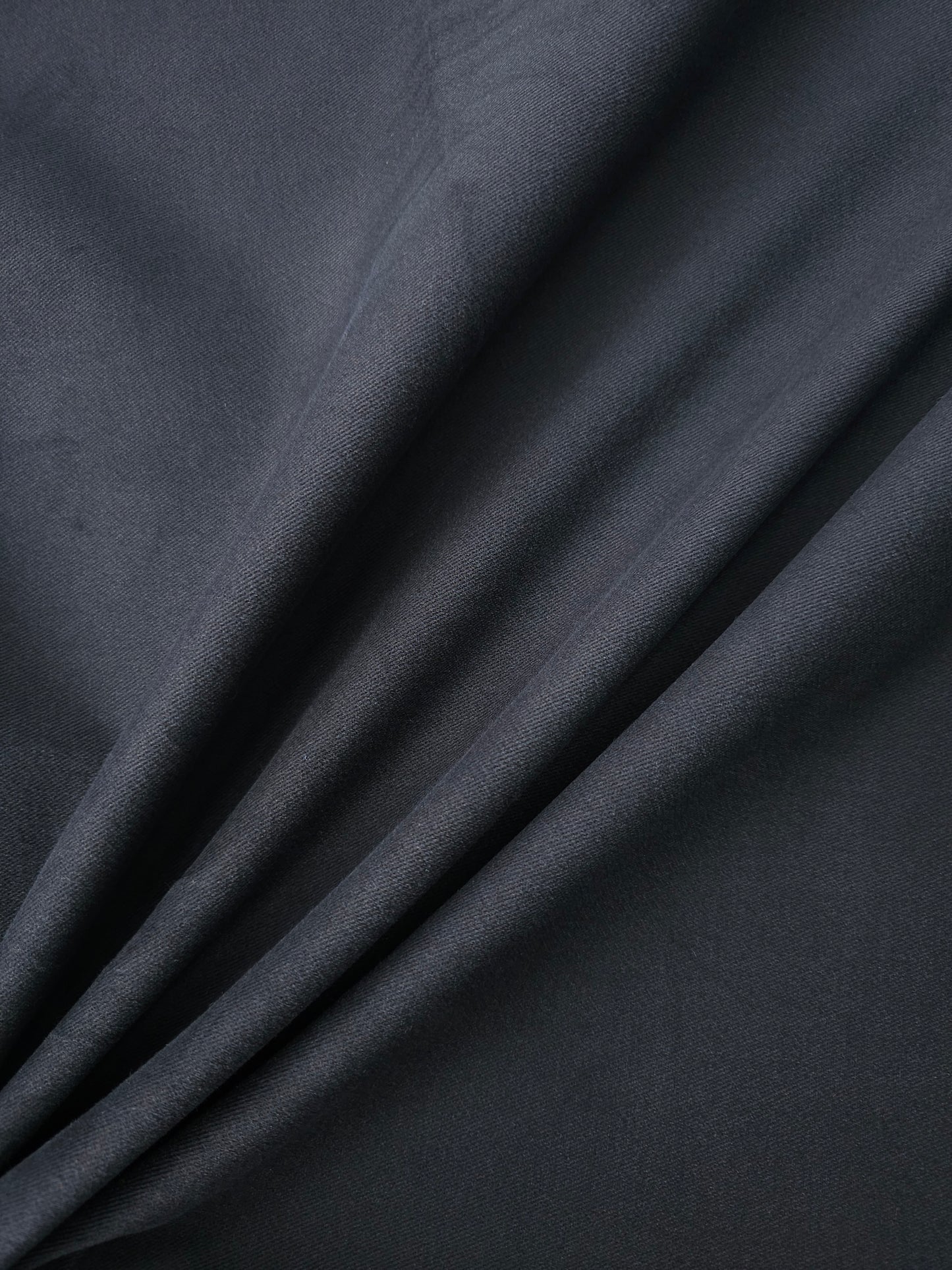 Black Brushed Cotton Twill