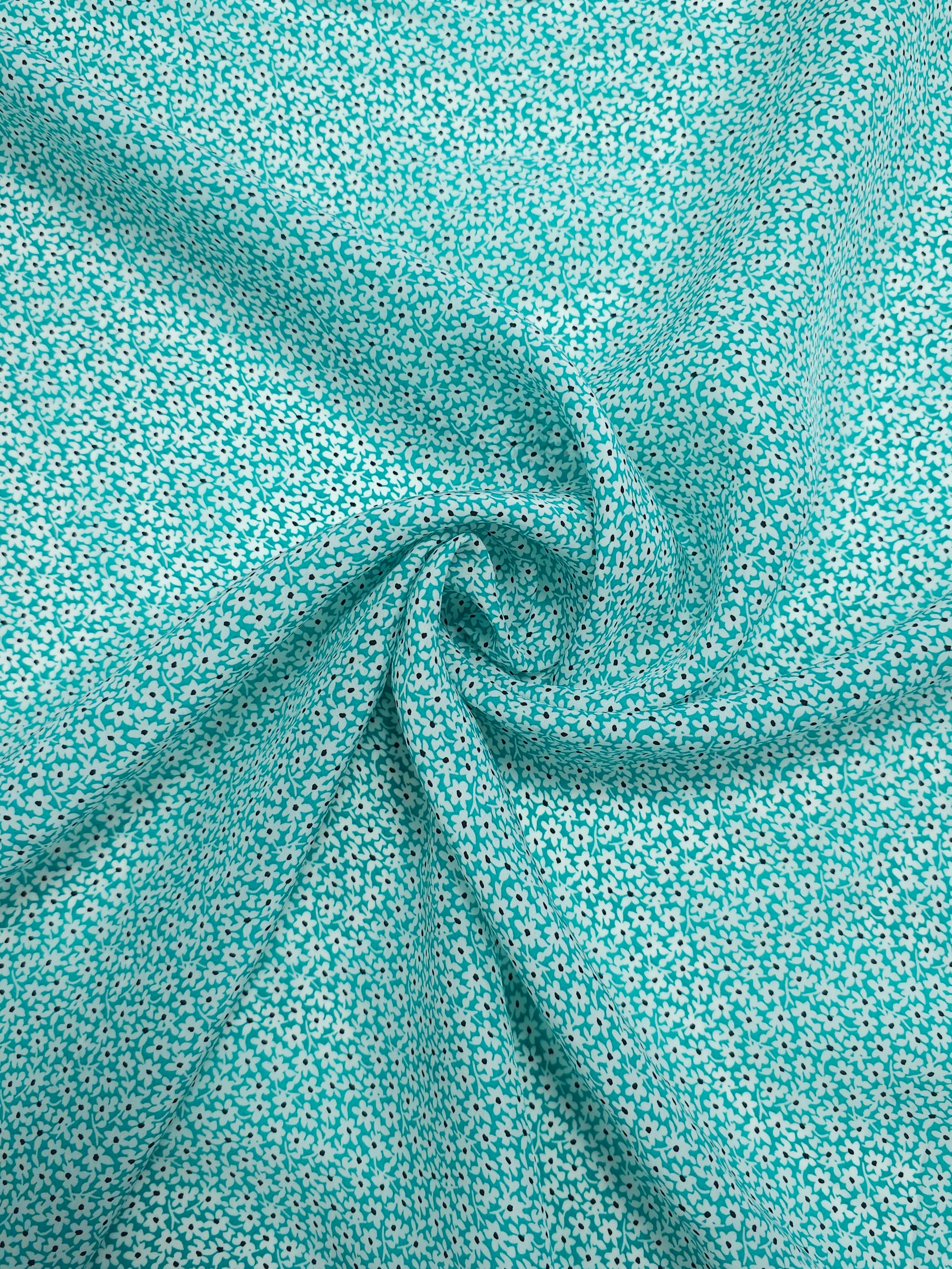 Light Teal Daisy Cupro