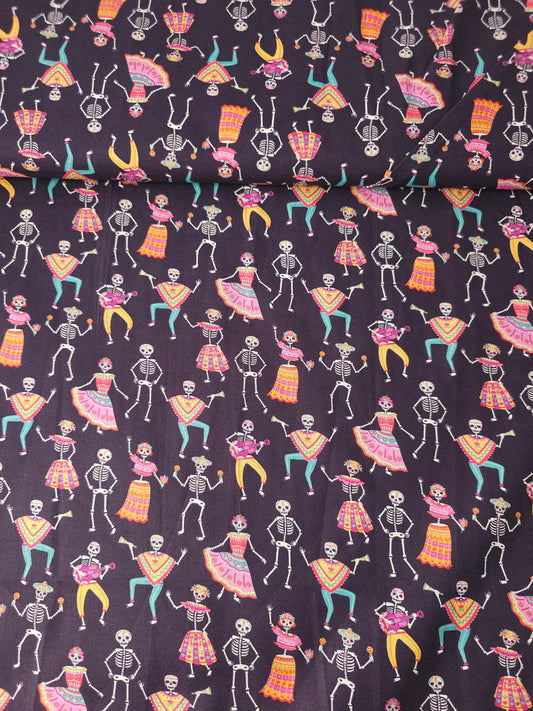 Dancing Skeleton 100% Cotton