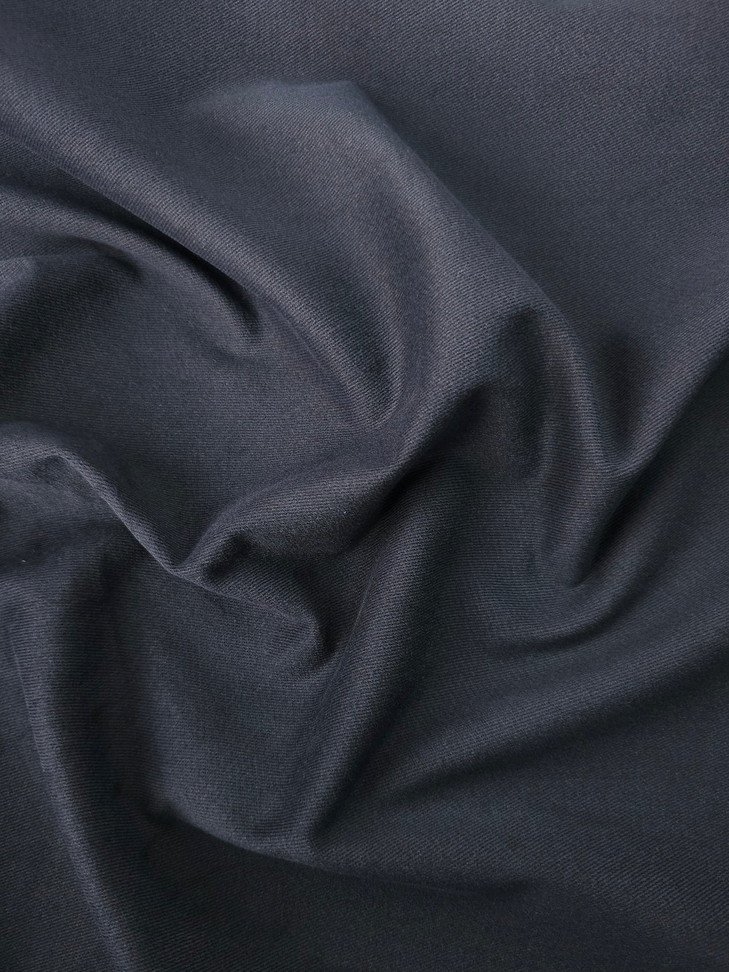 Black Brushed Cotton Twill