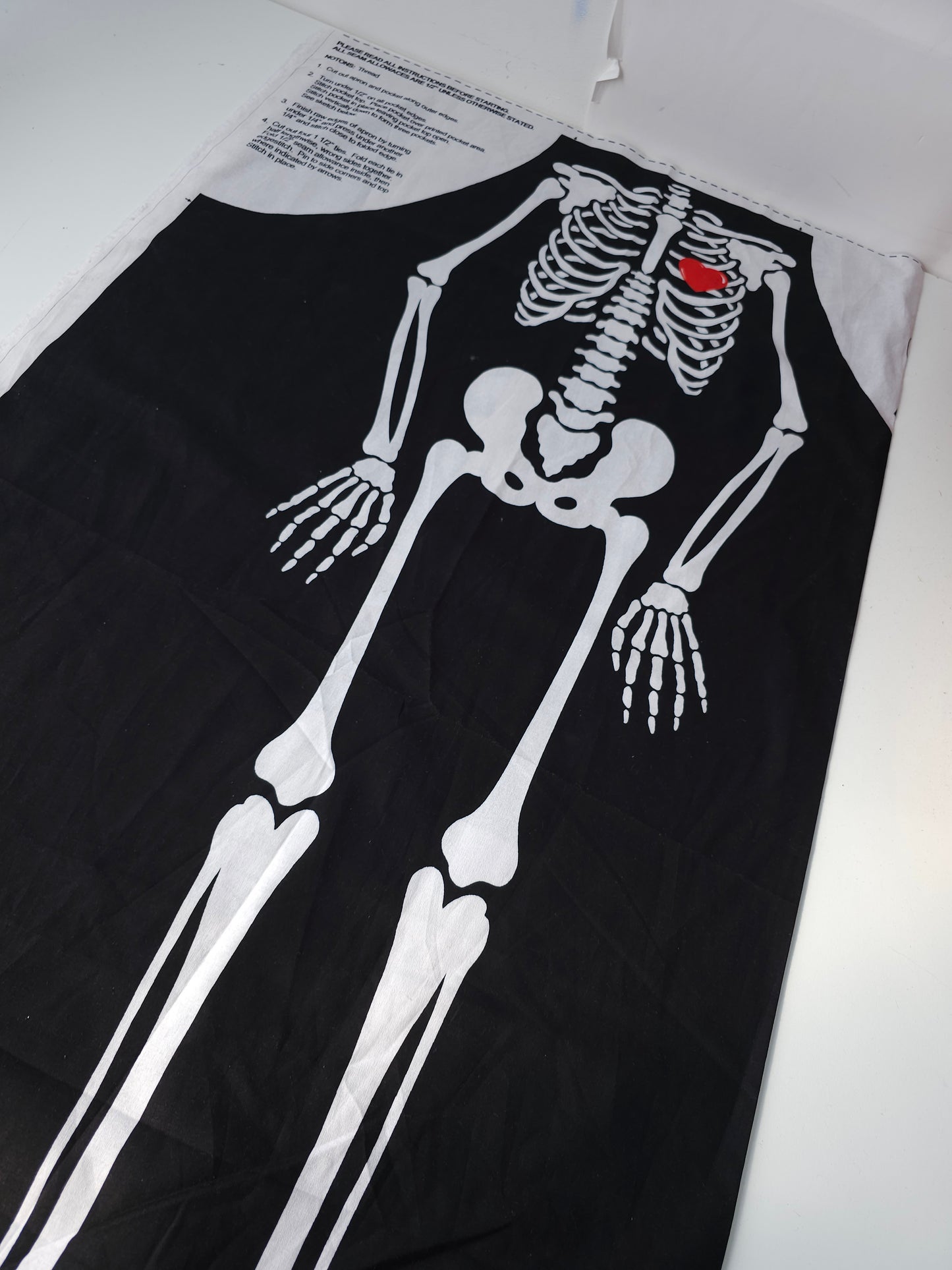 *Sew Your Own* Skeleton Apron 100% Cotton