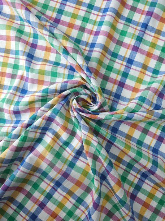 Multicolour Tartan Lightweight Cotton