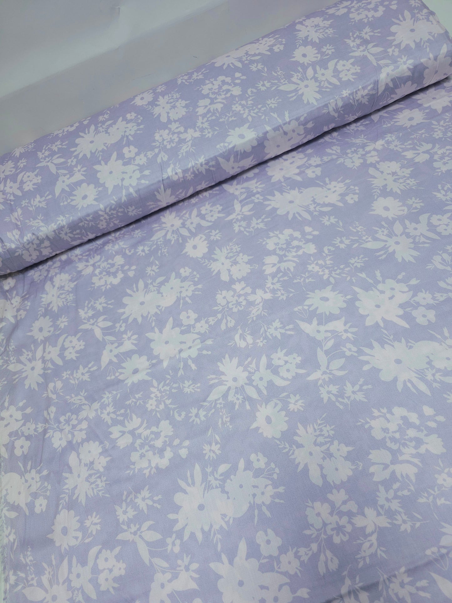 Lavender Floral Cotton Sateen 60"