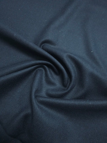 Navy Twill Cashmere Wool