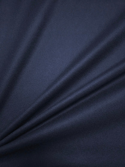 Indigo Navy Cashmere Melton Wool