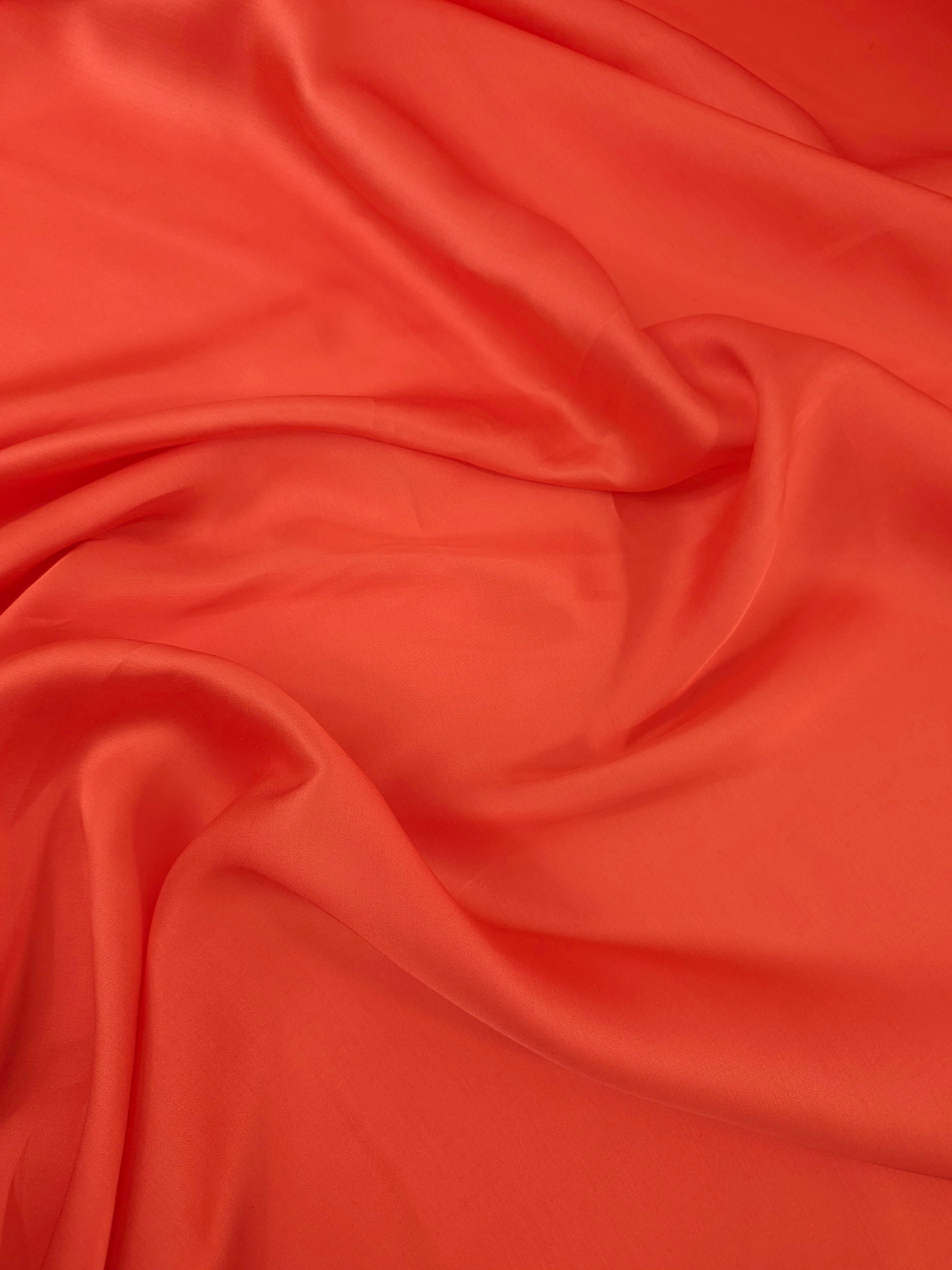 Deep Orange Viscose Satin