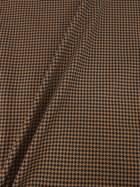 Caramel Clay Mini Dogtooth Cotton Twill