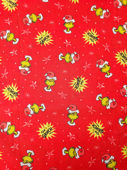 Christmas Grinch 100% Cotton - Robert Kaufman