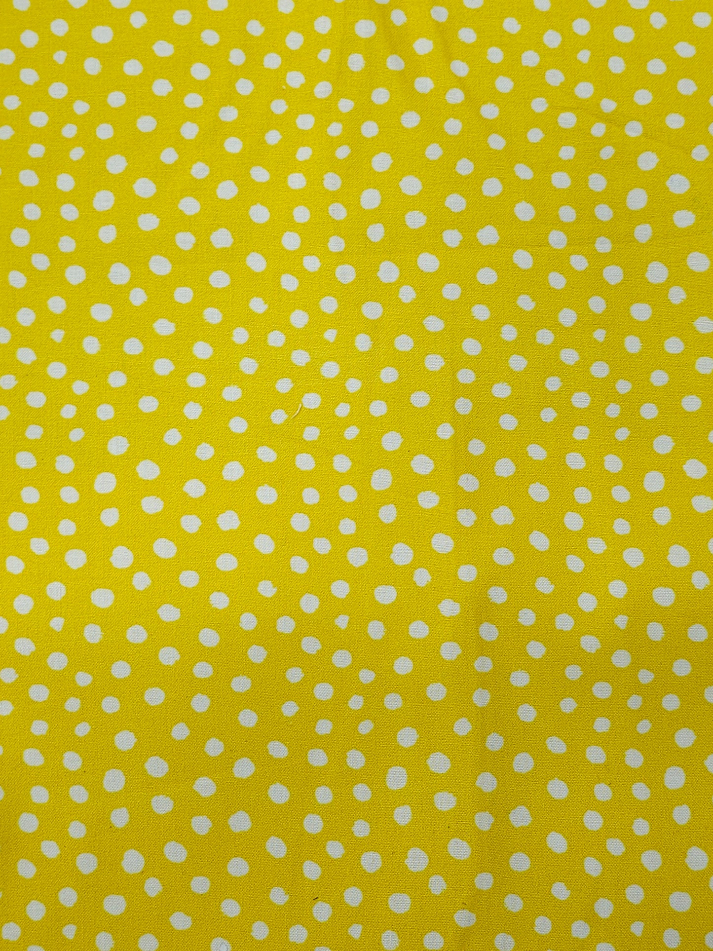 Yellow Mini Irregular Polka 100% Cotton