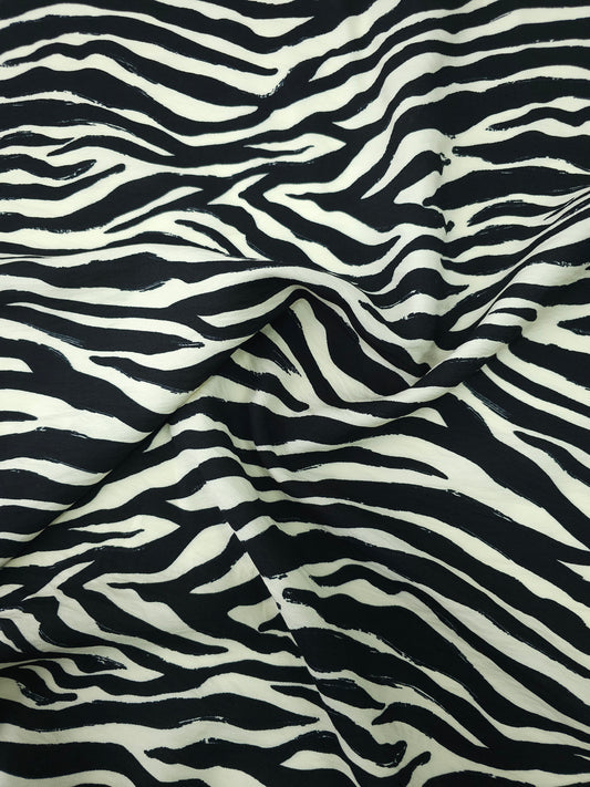 Black/Ivory Zebra Modal Viscose