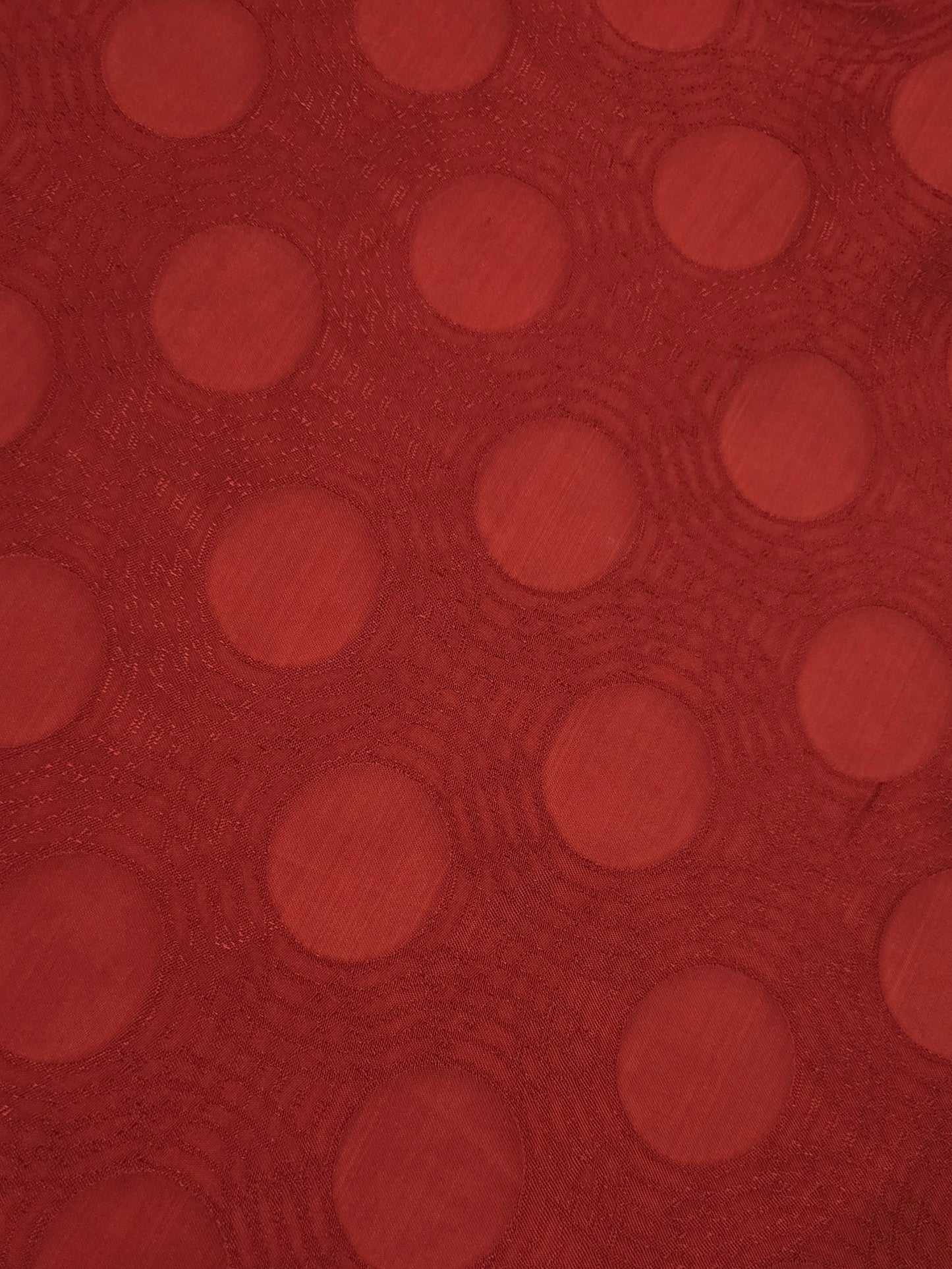 Orangey Red Polka Jacquard