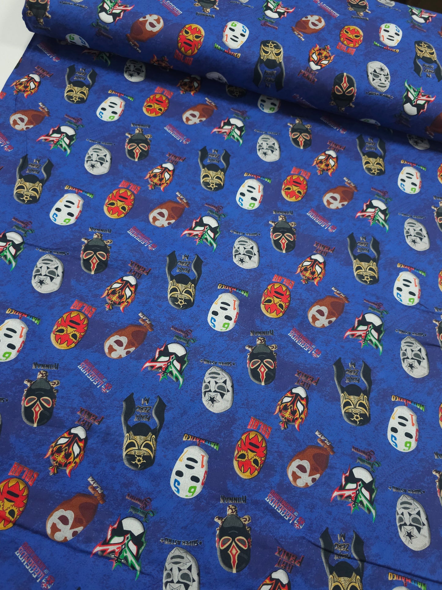 Lucha Libre Masks 100% Cotton - Robert Kaufman