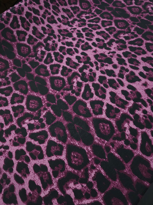 Plum Leopard Modal Viscose